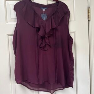 Burgundy Sleeveless Top Tommy Hilfiger XL